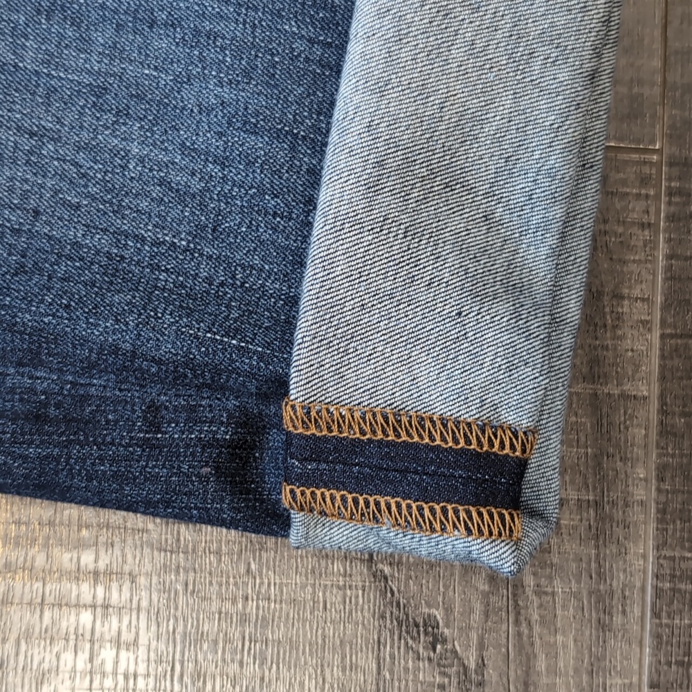 J Brand Cuffed Denim Shorts Saturn Blue Womens Size 27 Bermuda Slim Selvedge - Picture 16 of 16